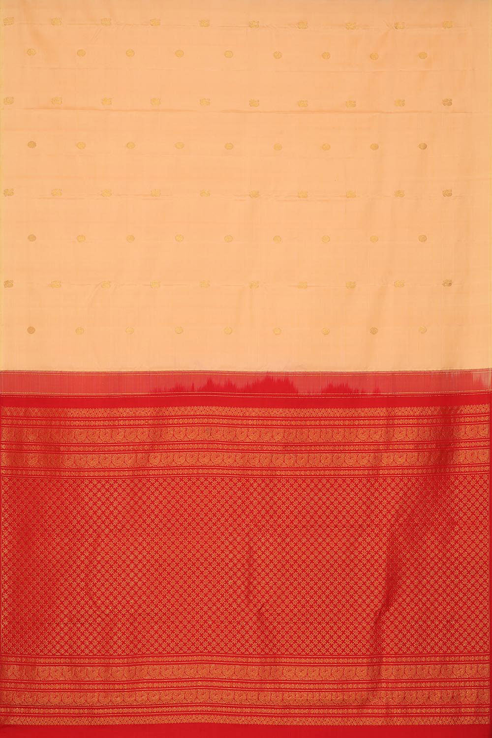 Kanchipattu Ivory Cream Saree