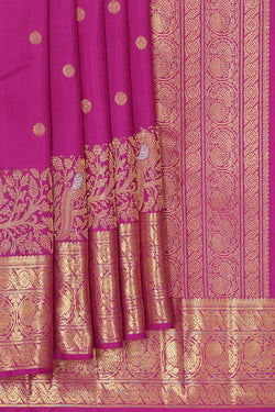 Image of Kanchipattu Magenta-Pink Saree