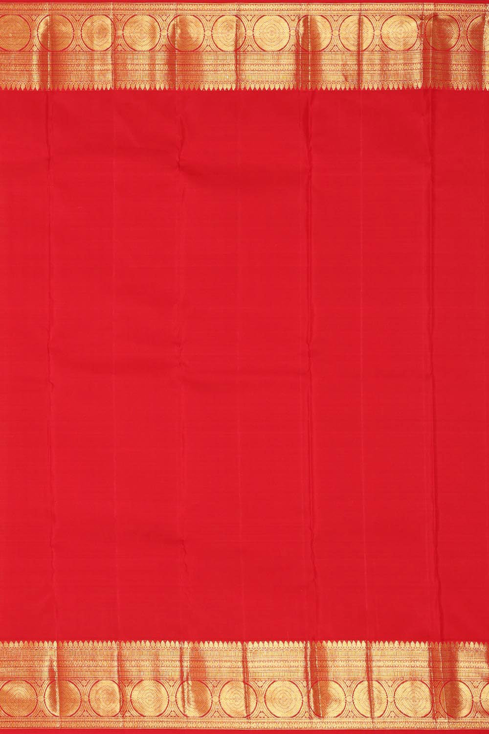 Image of Kanchipattu Brocade Coral-Red Saree