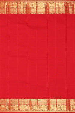 Collection of Kanchipattu Brocade Coral-Red Saree in a gallery layout