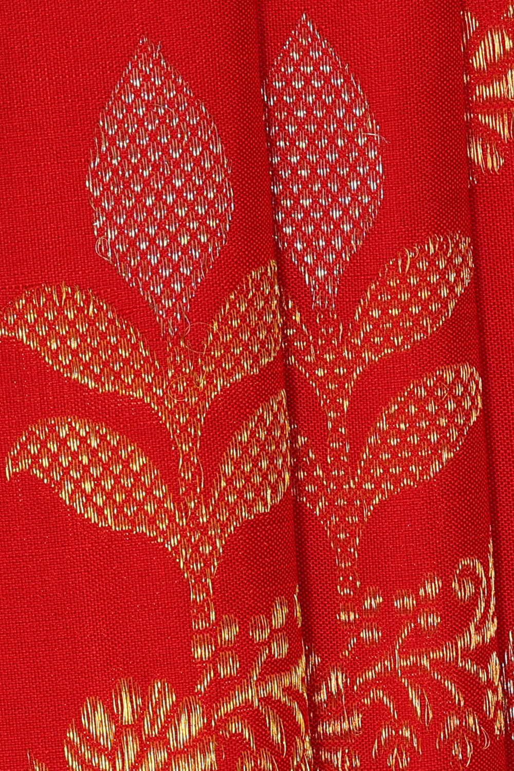 Image of Kanchipattu Red Brocade Saree