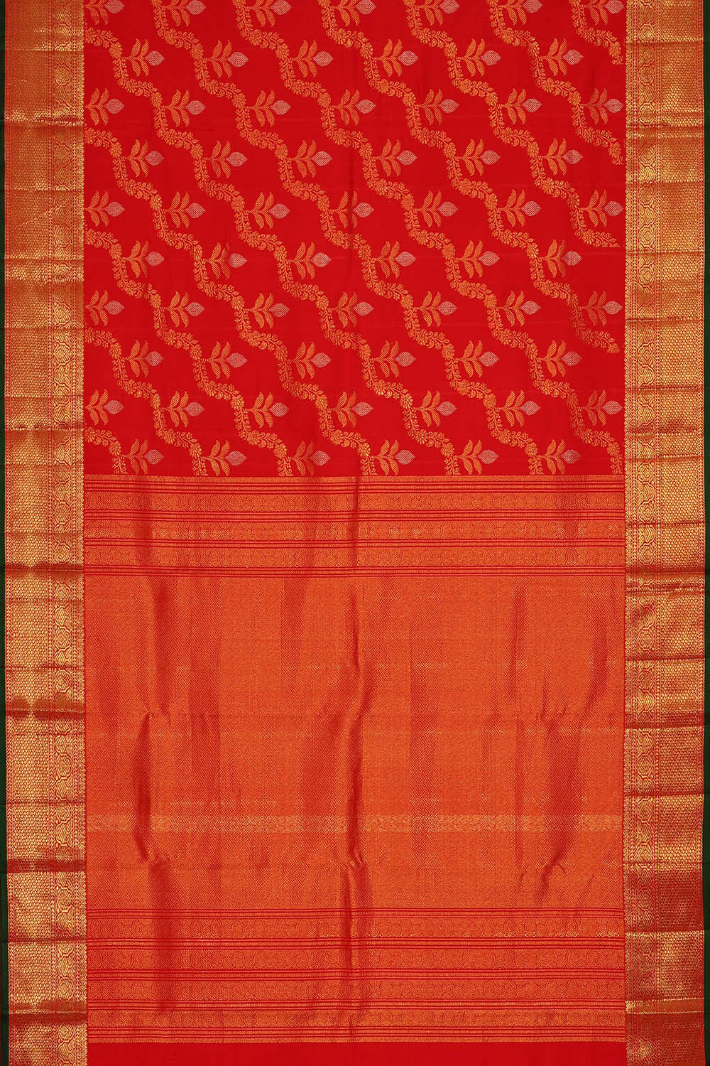 Image of Kanchipattu Red Brocade Saree