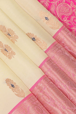 Image of Kanchipattu Ivory Cream Saree