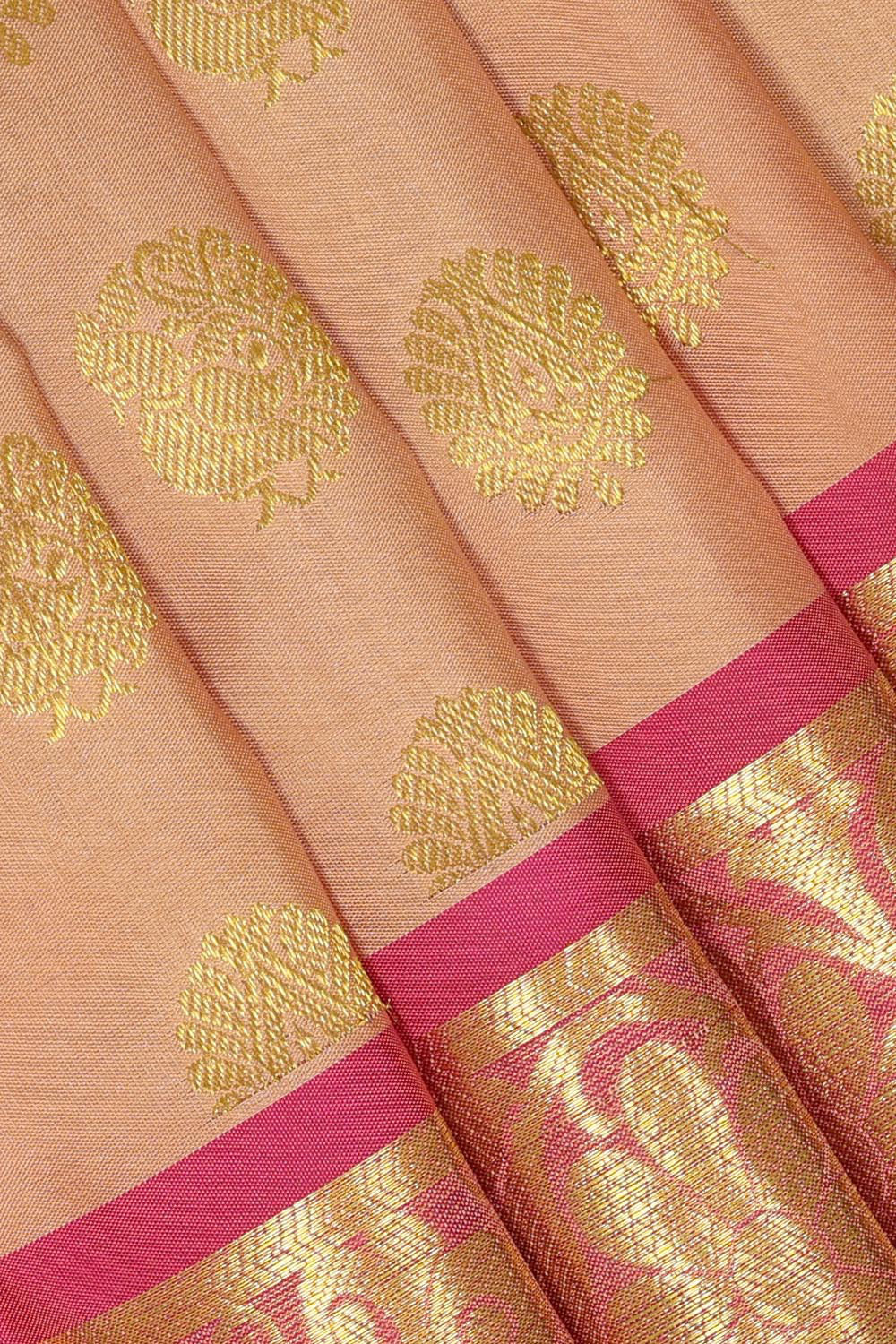 Kanchipattu Brocade Beige Saree