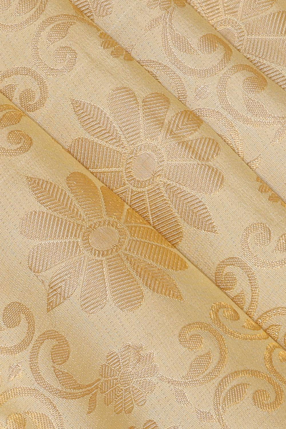 Kanchipattu Gold Colour Brocade Saree