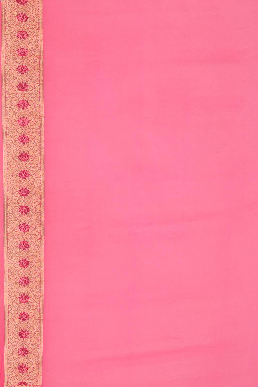 Collection of Banarasi Georgette Pink Saree in a gallery layout