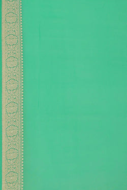 Collection of Banarasi Georgette Green/Peach Saree in a gallery layout