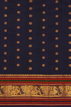 Image of Gadwal-Silk Peach Saree