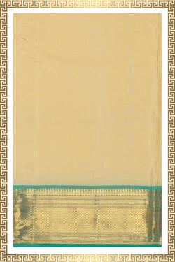 Collection of Kanchi Silk Light Beige Traditional Dhoti With Kanduva (8 X 4) in a gallery layout