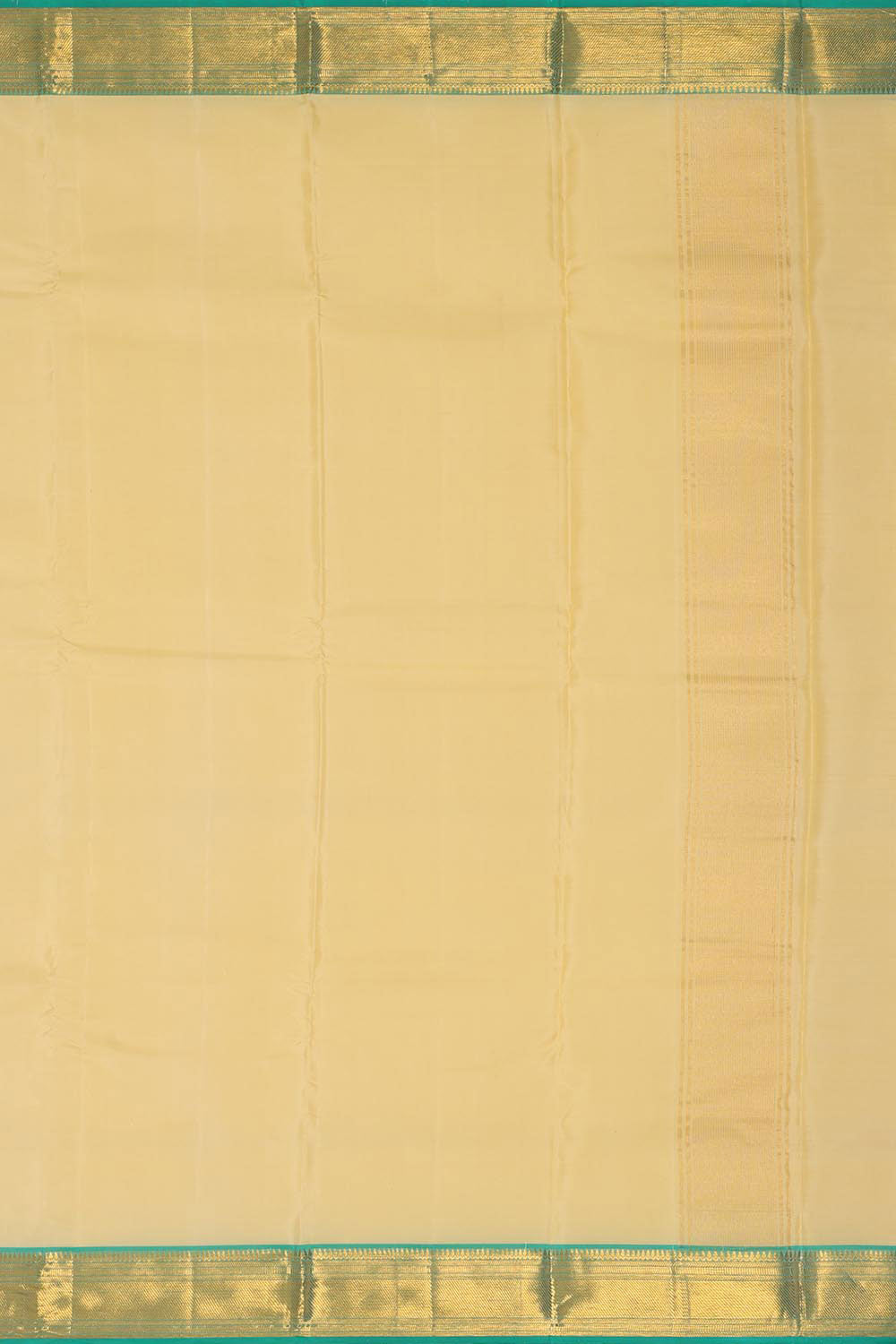 Collection of Kanchi Silk Light Beige Traditional Dhoti With Kanduva (8 X 4) in a gallery layout