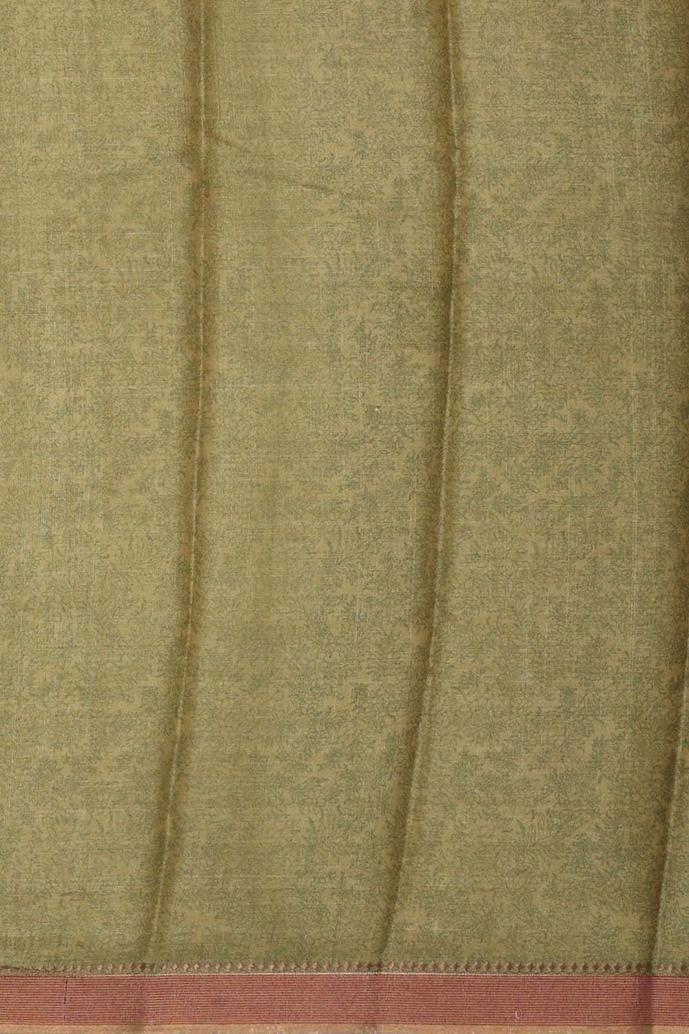 Collection of Tussar Silk Sage Green Saree in a gallery layout