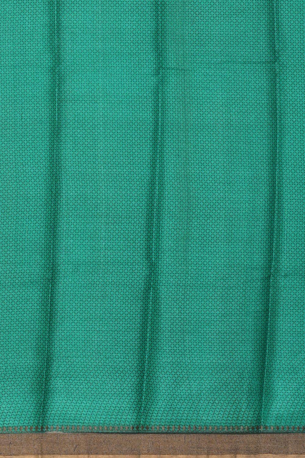 Image of Tussar Silk Sea Green Saree