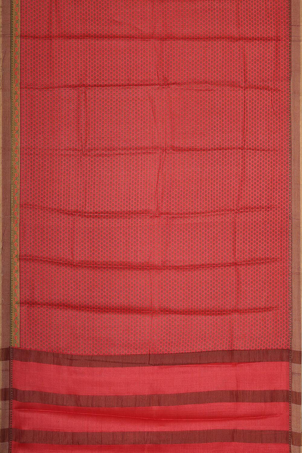 Collection of Tussar Silk Coral-Pink Saree in a gallery layout