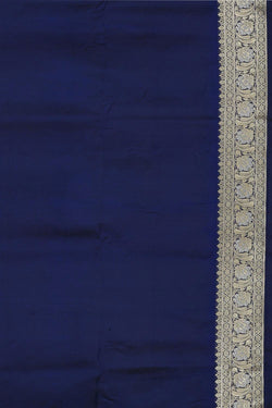 Collection of Banarasi Silk Brocade Indigo Blue Saree in a gallery layout