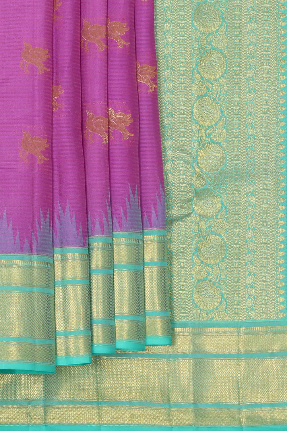 Kanchipattu Magenta Brocade Saree