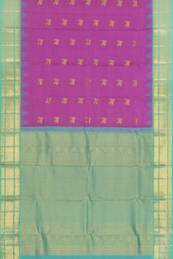 Image of Kanchipattu Magenta Brocade Saree