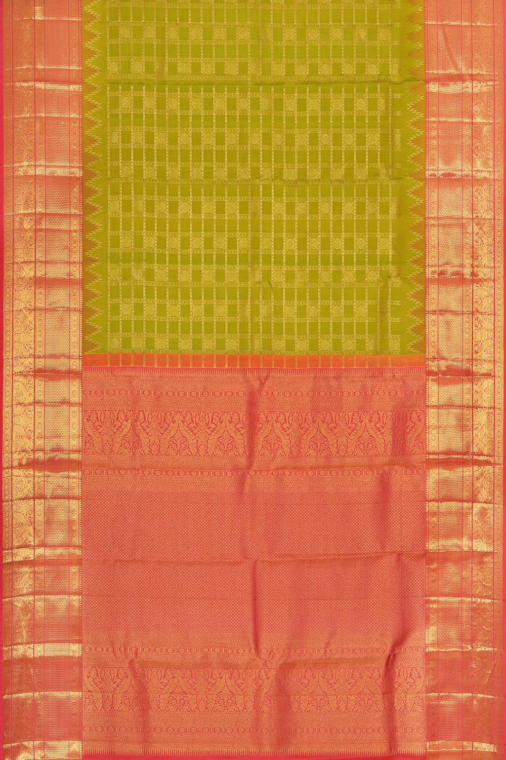 Collection of Kanchipattu Brocade Spring Green Saree in a gallery layout