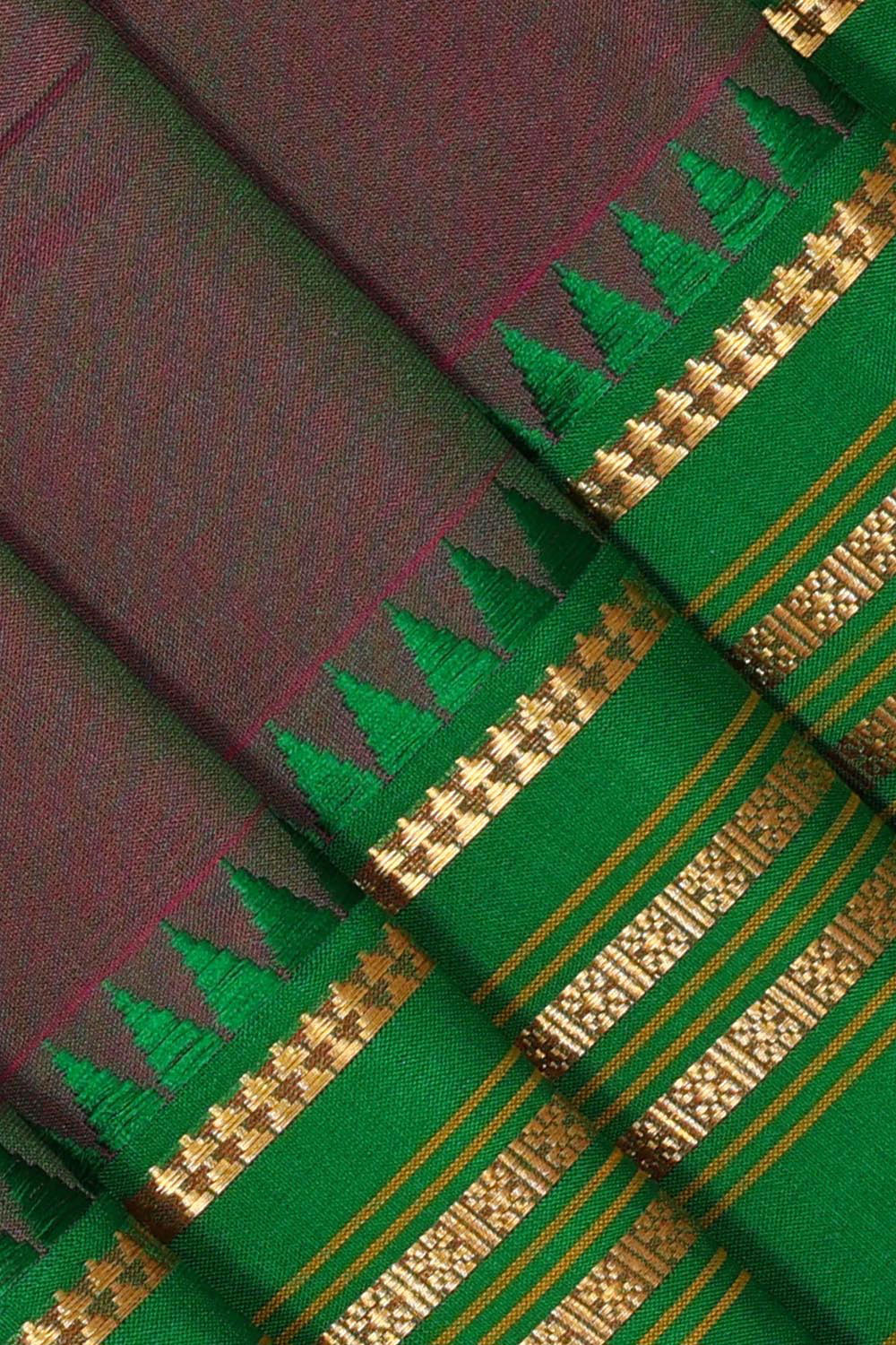 Narayanpet Silk Deep Wine Saree