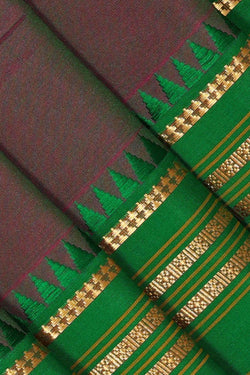 Image of Narayanpet Silk Deep Wine Saree