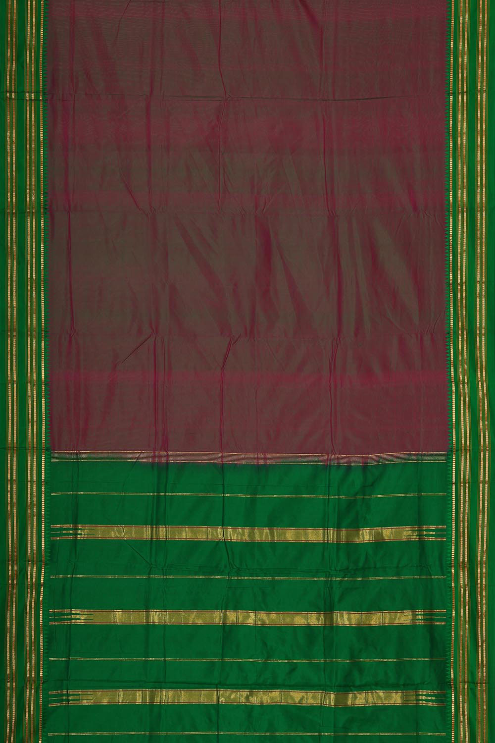 Narayanpet Silk Deep Wine Saree