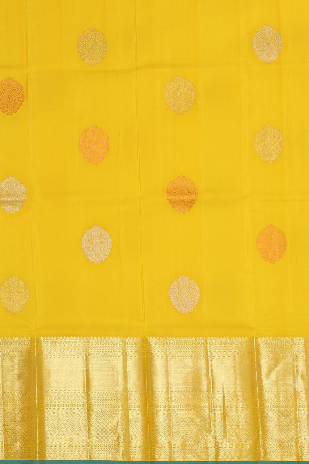 Kanchipattu Yellow Pavada Unstitched Set