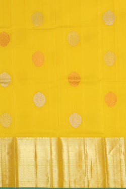 Image of Kanchipattu Yellow Pavada Unstitched Set