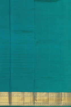 Image of Kanchipattu Brocade Teal Blue Saree