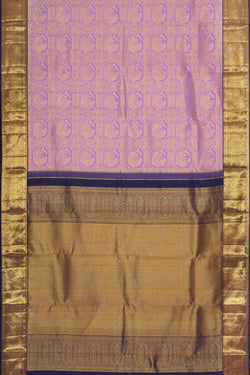 Collection of Kanchipattu Brocade Lavender Saree in a gallery layout