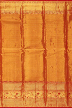 Image of Kanchipattu Tissue Brocade Gold/Peach Saree