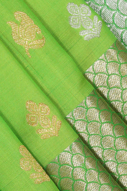 Collection of Venkatagiri-Silk Green Saree in a gallery layout