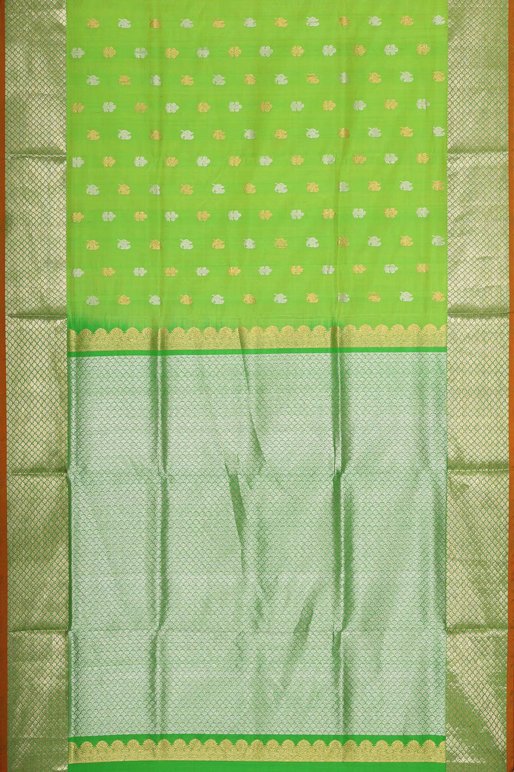 Collection of Venkatagiri-Silk Green Saree in a gallery layout