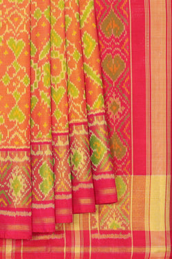 Collection of Rajkot Patola Silk Saree in a gallery layout