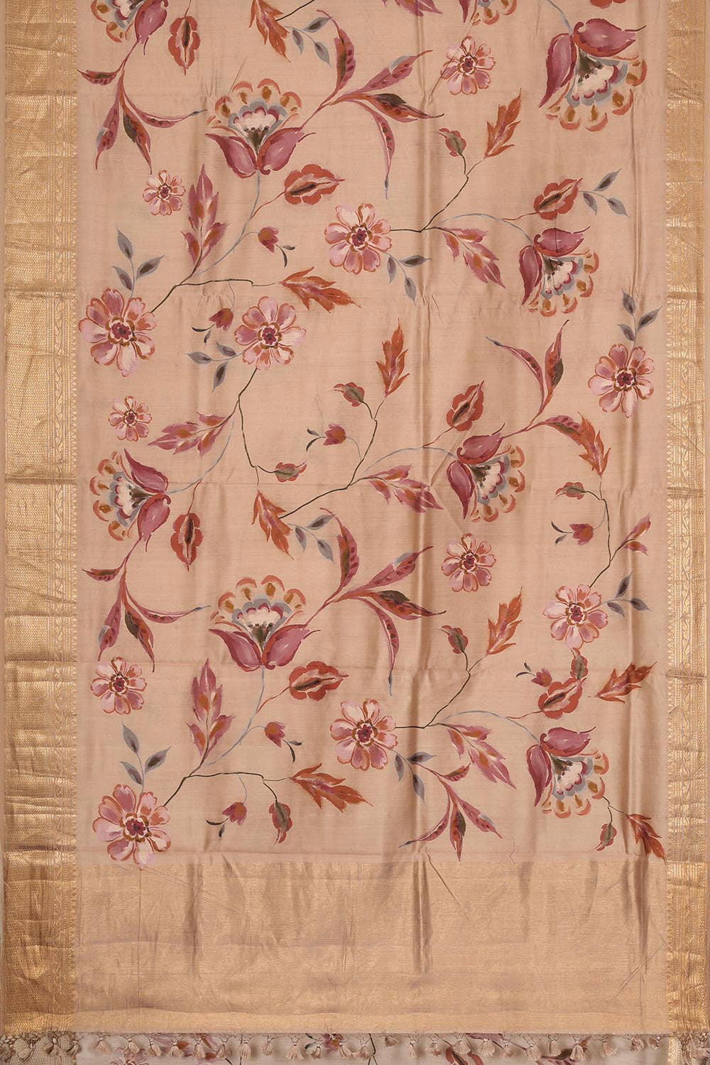 Collection of Banarasi Chiniya-Silk Beige Saree in a gallery layout