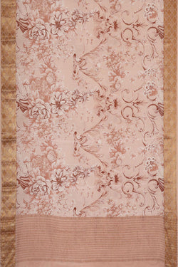 Collection of Banarasi Crepe Creamy Peach Saree in a gallery layout