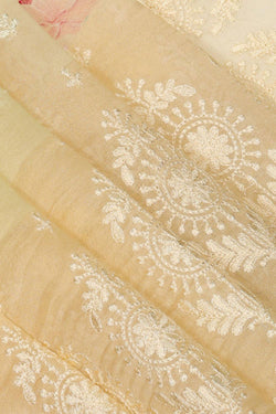 Image of Kora-Silk Embroidered Saree