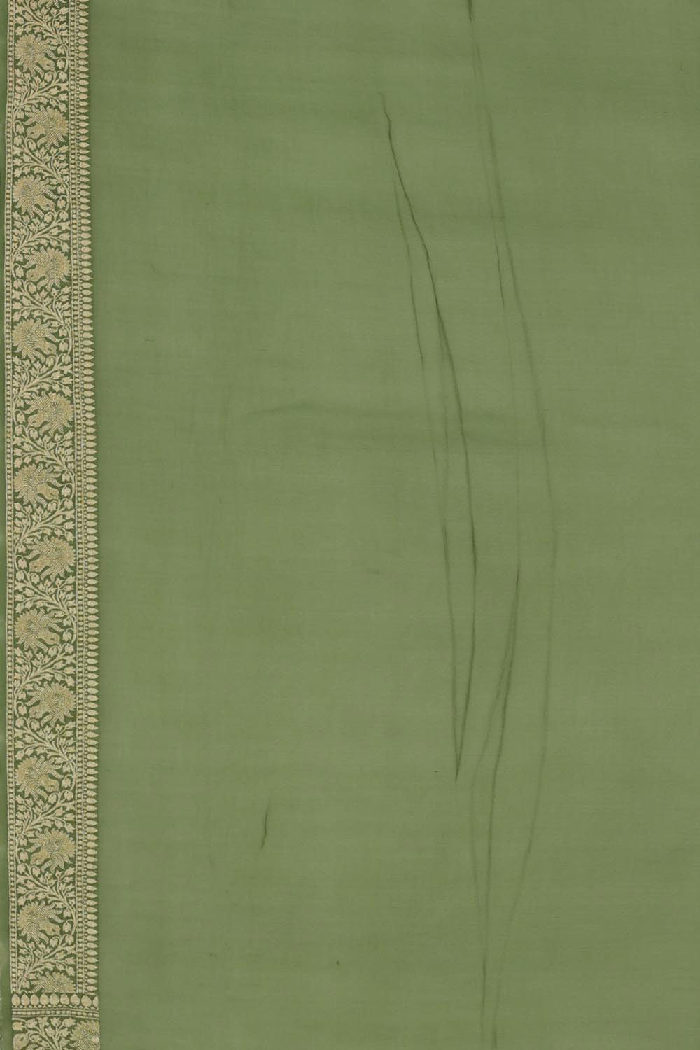 Collection of Banarasi Georgette Sage Green Saree in a gallery layout