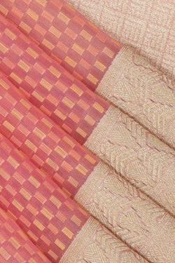 Image of Very Pretty Kora Coral-Pink Saree