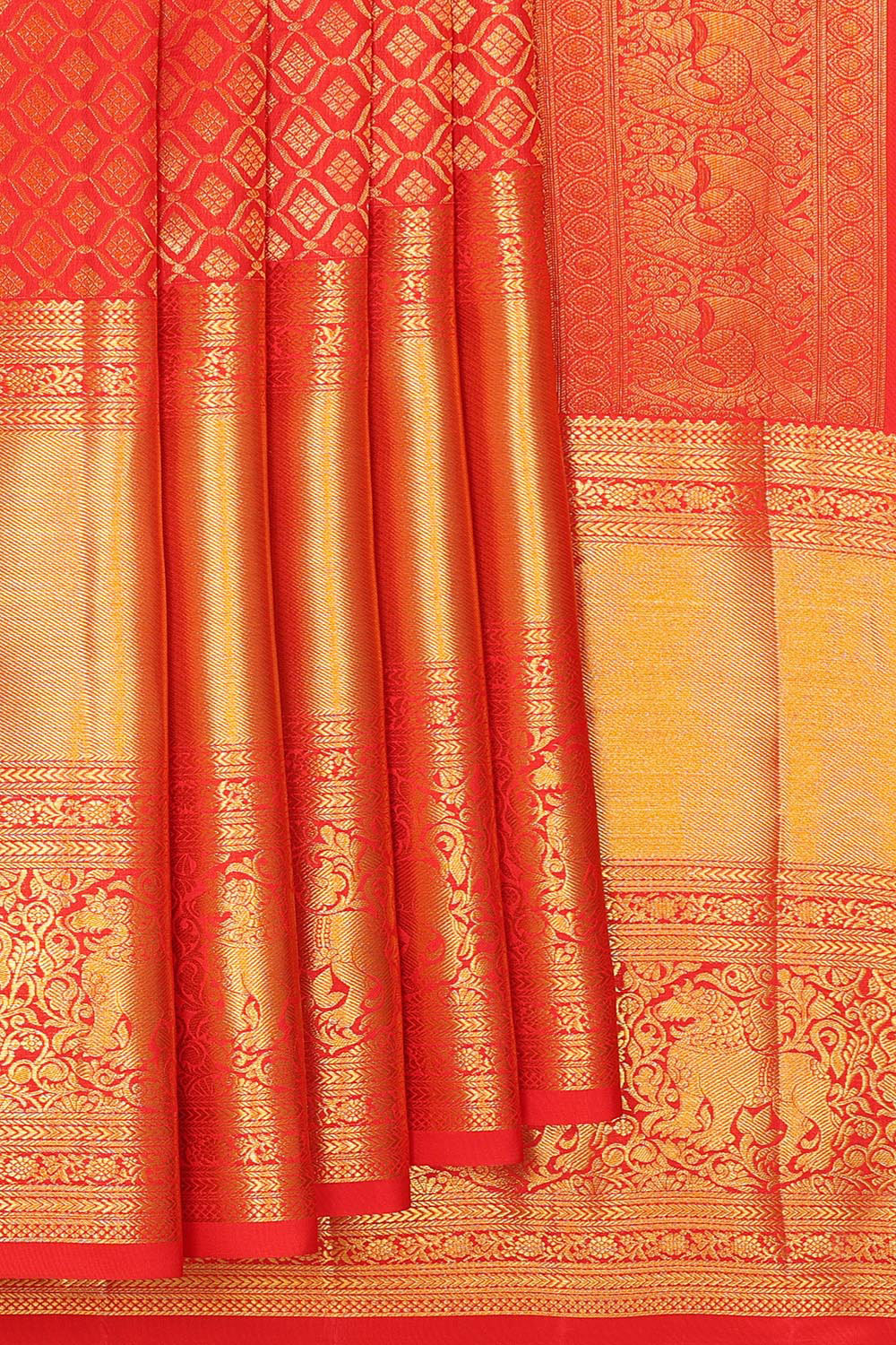 Kanchipattu Red Saree