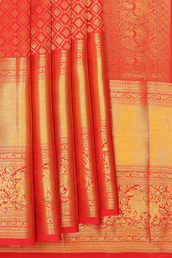 Image of Kanchipattu Red Saree