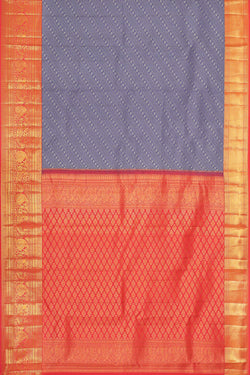 Collection of Kanchipattu Brocade Smoky Purple Saree in a gallery layout