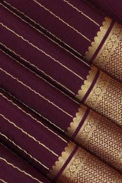 Image of Mysore Crepe Silk Violet Saree