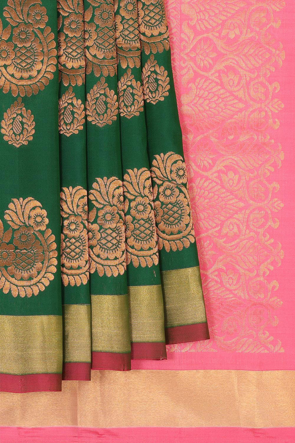 Collection of Gorgeous Green Saree in a gallery layout