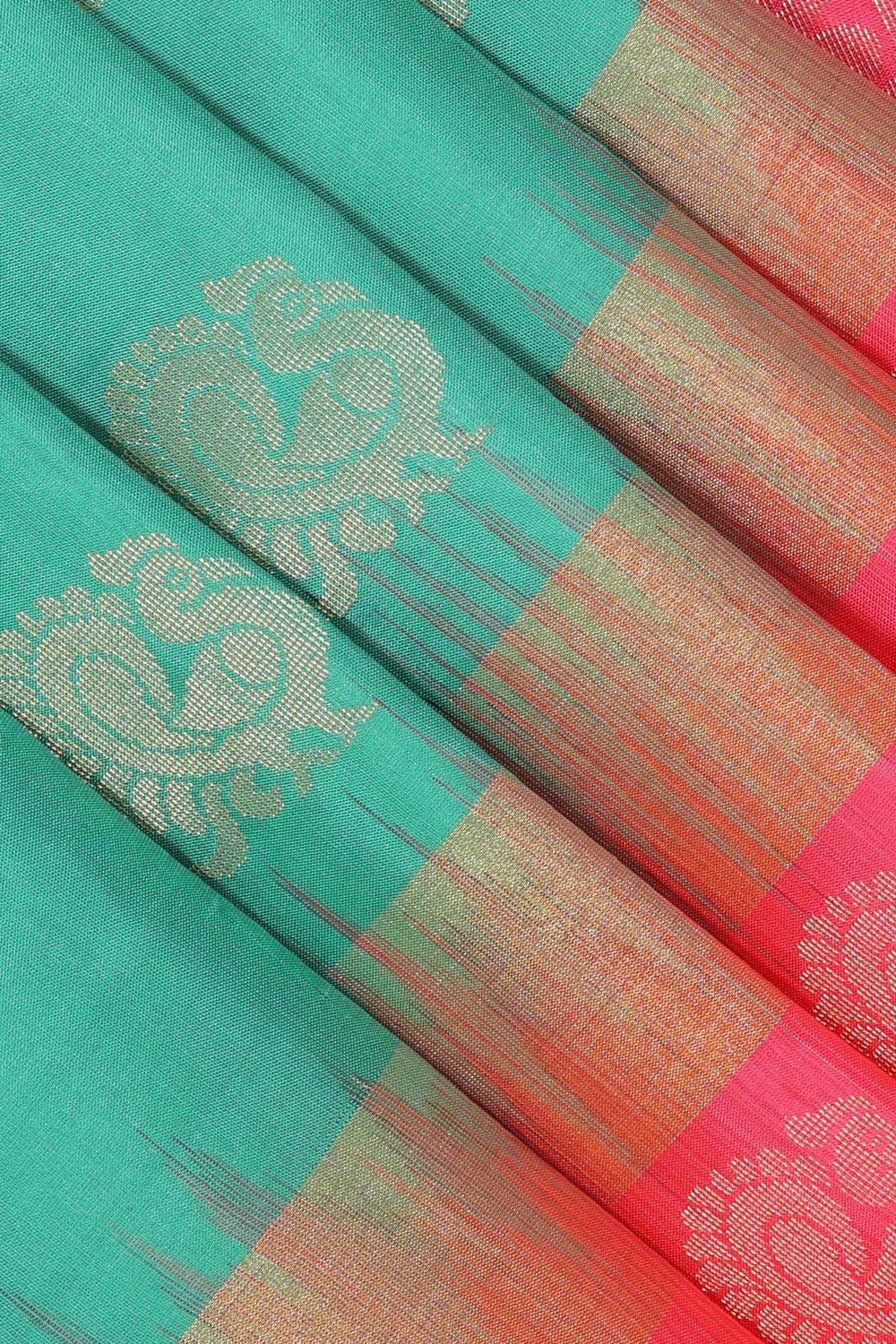 Collection of Gorgeous Sea Green Saree in a gallery layout