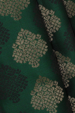 Collection of Bottle Green Woven South Silk Saree in a gallery layout