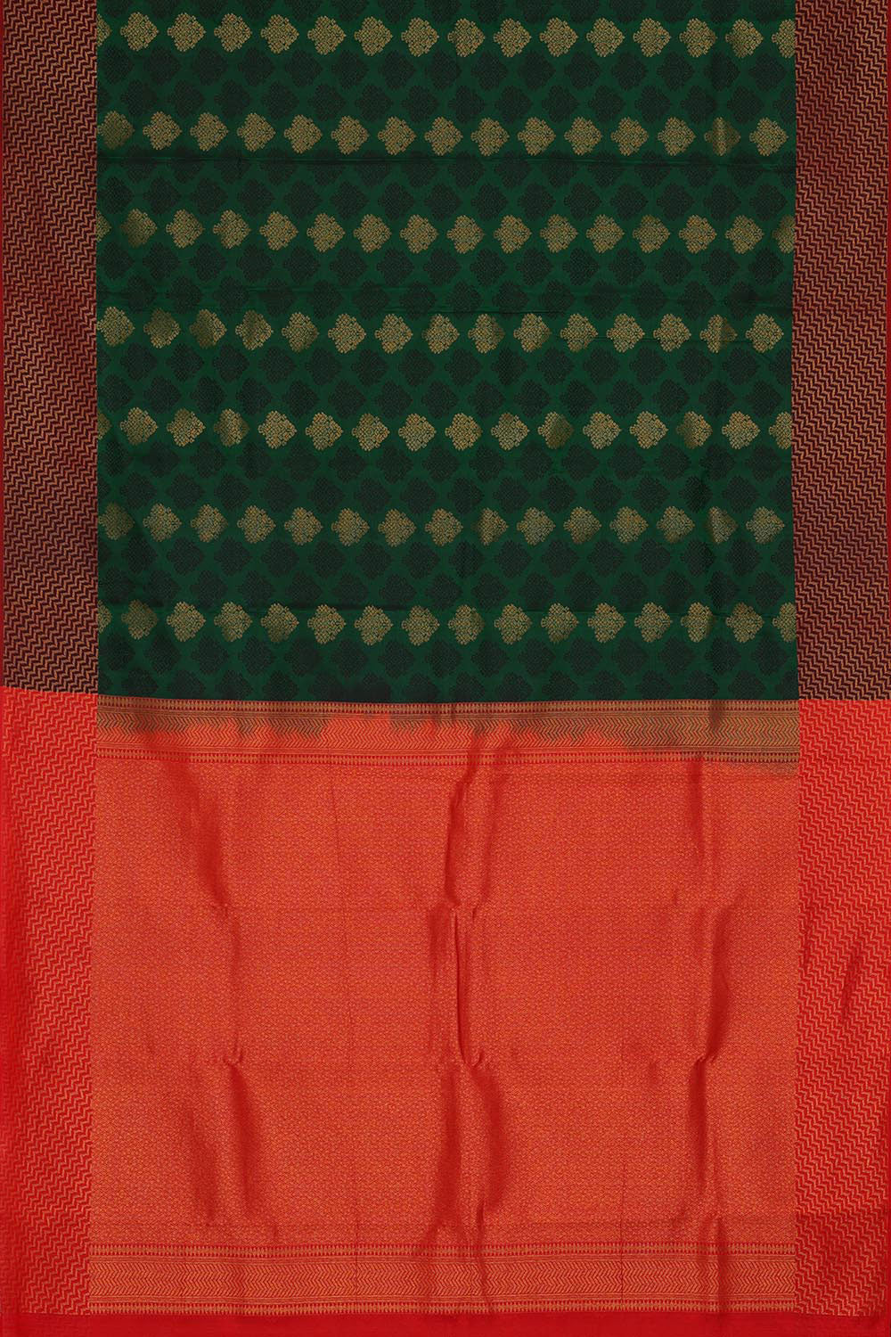 Collection of Bottle Green Woven South Silk Saree in a gallery layout