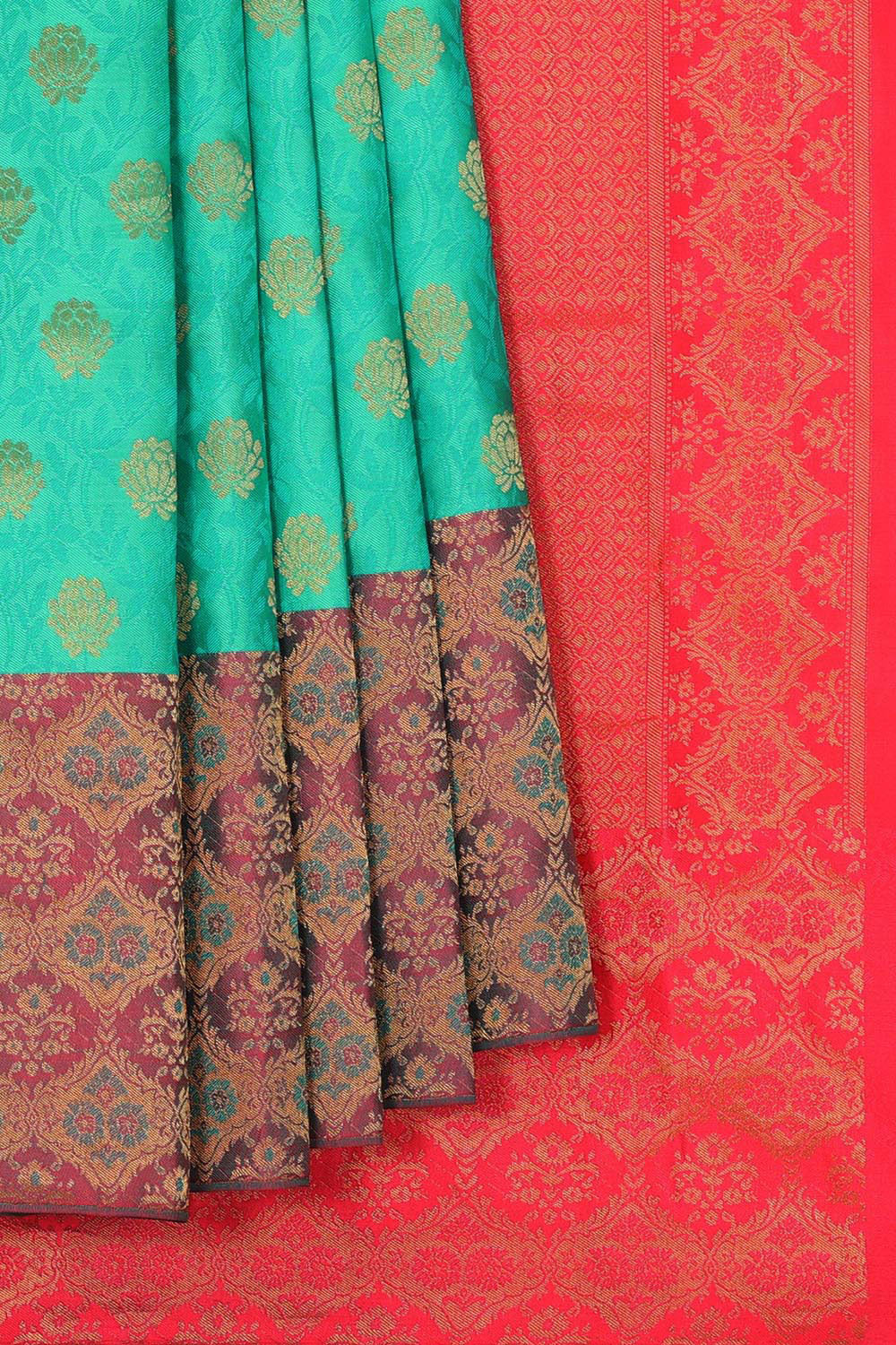 Collection of Very Pretty Sea Green Saree in a gallery layout