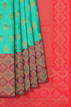 Collection of Very Pretty Sea Green Saree in a gallery layout