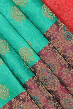 Collection of Very Pretty Sea Green Saree in a gallery layout