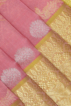 Image of Venkatagiri-Silk Onion Pink Saree