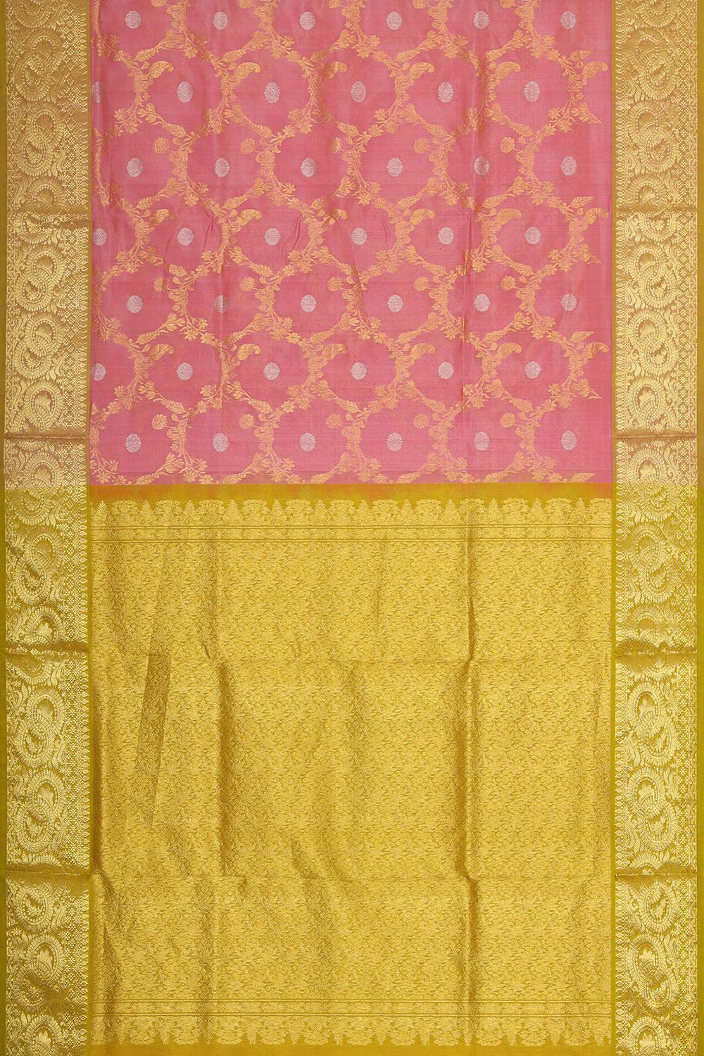 Collection of Venkatagiri-Silk Onion Pink Saree in a gallery layout